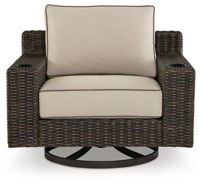 Coastline Bay Outdoor Swivel Lounge with Cushion - Image 4