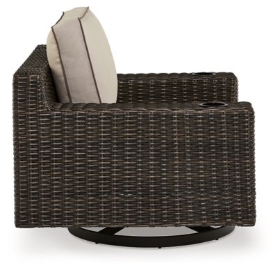 Coastline Bay Outdoor Swivel Lounge with Cushion - Image 5