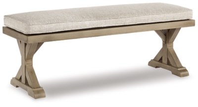 Beachcroft 4-Piece Outdoor Sectional, 2 Arm Chairs, Lounge Chair and Bench - Image 3
