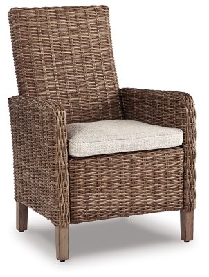 Beachcroft 4-Piece Outdoor Sectional, 2 Arm Chairs, Lounge Chair and Bench - Image 6