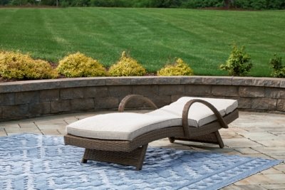 Beachcroft Outdoor Chaise Lounge with Cushion - Image 10