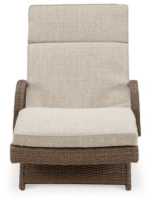 Beachcroft Outdoor Chaise Lounge with Cushion - Image 4