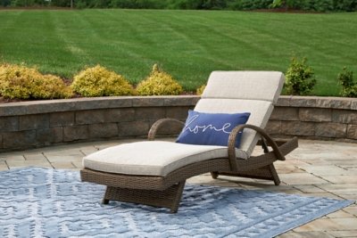 Beachcroft Outdoor Chaise Lounge with Cushion - Image 3