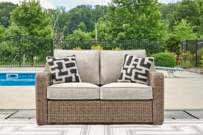 Beachcroft Outdoor Loveseat with Cushion - Image 3