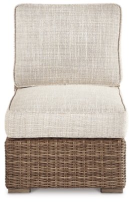 Beachcroft 4-Piece Outdoor Sectional, 2 Arm Chairs, Lounge Chair and Bench - Image 12