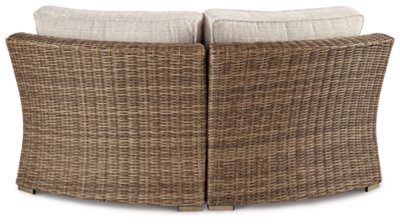 Beachcroft 4-Piece Outdoor Sectional, 2 Arm Chairs, Lounge Chair and Bench - Image 17