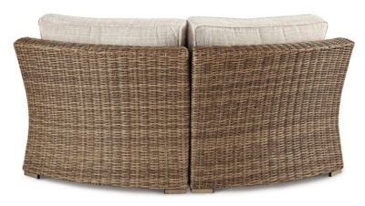 Beachcroft Outdoor Curved Corner Chair with Cushion - Image 4