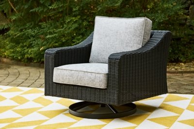 Beachcroft Outdoor Swivel Lounge with Cushion - Image 3