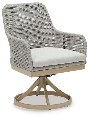 Seton Creek Outdoor Swivel Dining Chair (Set of 2) - Image 4