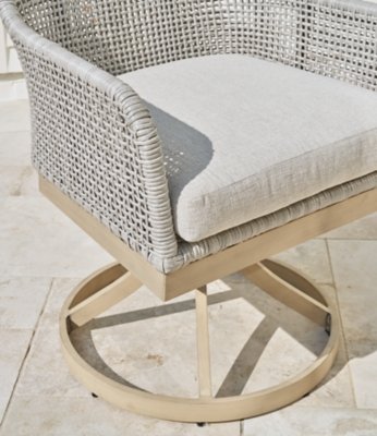 Seton Creek Outdoor Swivel Dining Chair (Set of 2) - Image 8