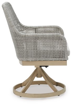 Seton Creek Outdoor Swivel Dining Chair (Set of 2) - Image 6