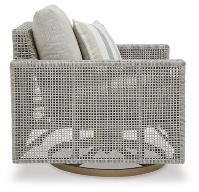 Seton Creek Outdoor Swivel Lounge with Cushion - Image 5