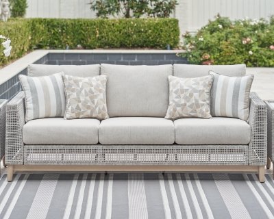 Seton Creek Outdoor Sofa with Cushion - Image 3