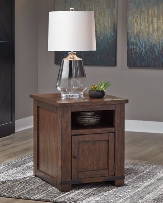 Budmore End Table with USB Ports & Outlets - Image 3