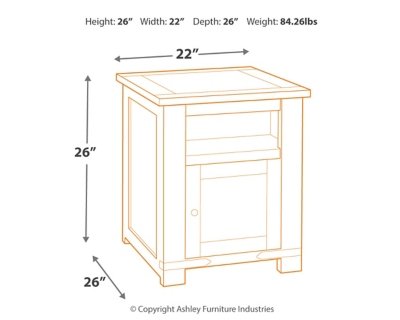 Budmore End Table with USB Ports & Outlets - Image 5