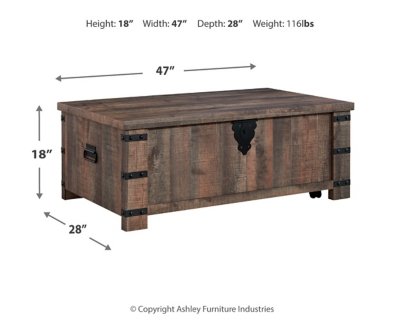Hollum Lift-Top Coffee Table - Image 11