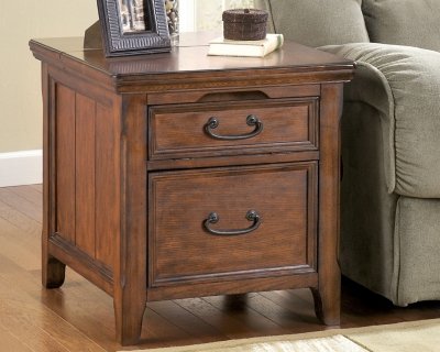 Woodboro Media End Table with Power Outlets - Image 3