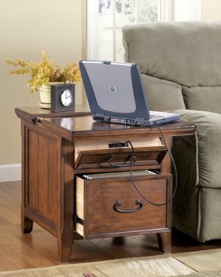 Woodboro Media End Table with Power Outlets - Image 7