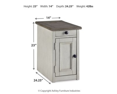 Bolanburg Chairside End Table with USB Ports & Outlets - Image 5