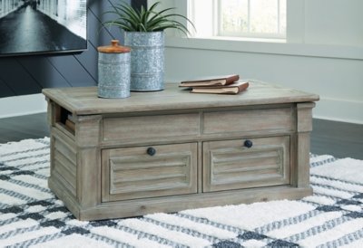 Moreshire Lift-top Coffee Table and 2 Chairside End Tables - Image 15