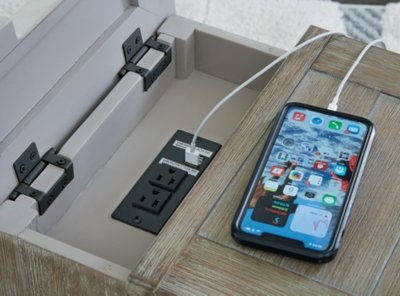 Moreshire Lift-top Coffee Table and 2 Chairside End Tables - Image 21