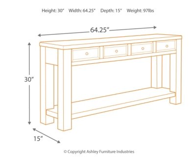 Gavelston Sofa/Console Table - Image 5