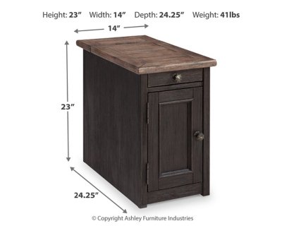 Tyler Creek Chairside End Table with USB Ports & Outlets - Image 5