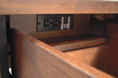 Stanah Chairside End Table with USB Ports & Outlets - Image 11