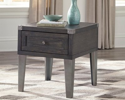 Todoe End Table with USB Ports & Outlets - Image 3