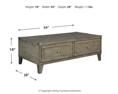 Chazney Coffee Table with Lift Top - Image 8
