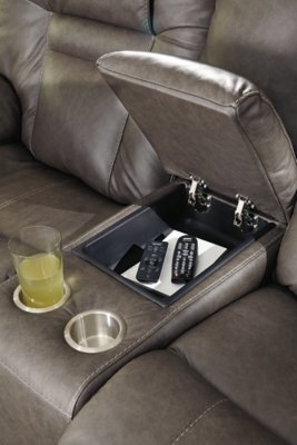 Wurstrow Power Reclining Loveseat with Console - Image 7