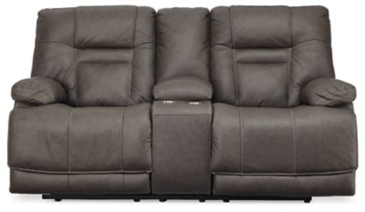 Wurstrow Power Reclining Loveseat with Console - Image 4