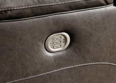 Wurstrow Power Reclining Loveseat with Console - Image 8