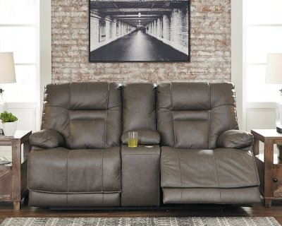 Wurstrow Power Reclining Loveseat with Console - Image 3