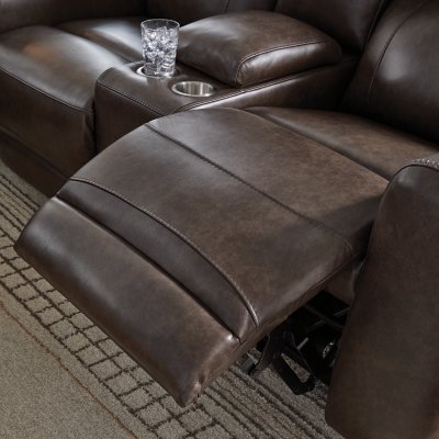 Side Step Power Reclining Loveseat with Console - Image 8