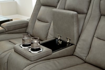The Man-Den Power Reclining Loveseat with Console - Image 10