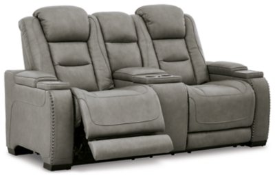 The Man-Den Power Reclining Loveseat with Console - Image 4