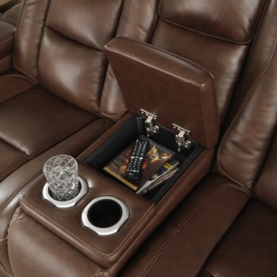 The Man-Den Power Reclining Loveseat with Console - Image 7