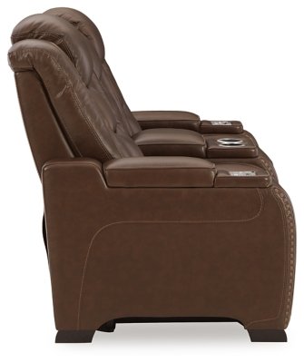 The Man-Den Power Reclining Loveseat with Console - Image 5