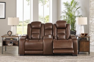 The Man-Den Power Reclining Loveseat with Console - Image 3