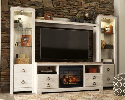 Willowton 4-Piece Entertainment Center with Electric Fireplace - Image 3