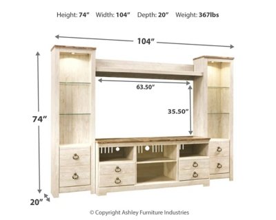 Willowton 4-Piece Entertainment Center - Image 3