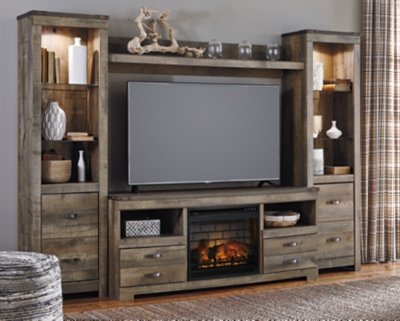 Trinell 4-Piece Entertainment Center with Electric Fireplace - Image 3