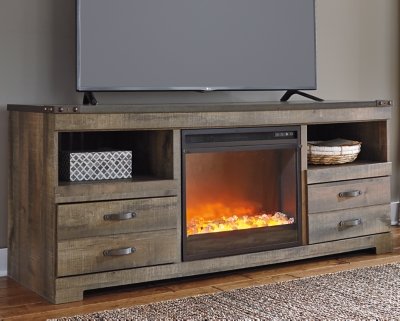Trinell 63" TV Stand with Electric Fireplace - Image 3