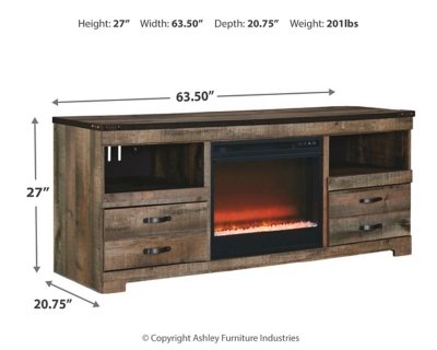 Trinell 63" TV Stand with Electric Fireplace - Image 5