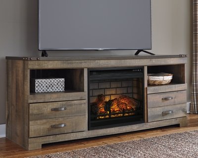 Trinell 63" TV Stand with Electric Fireplace - Image 3
