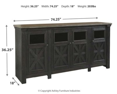 Tyler Creek 74" TV Stand - Image 5