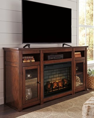Harpan 72" TV Stand with Electric Fireplace - Image 3