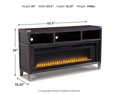 Todoe 65" TV Stand with Electric Fireplace - Image 5