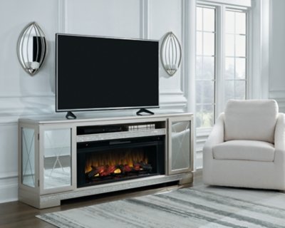 Flamory 72" TV Stand with Electric Fireplace - Image 3